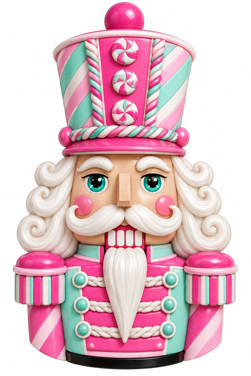 Pink Candy Stripe Nutcracker - DCO-W-1555