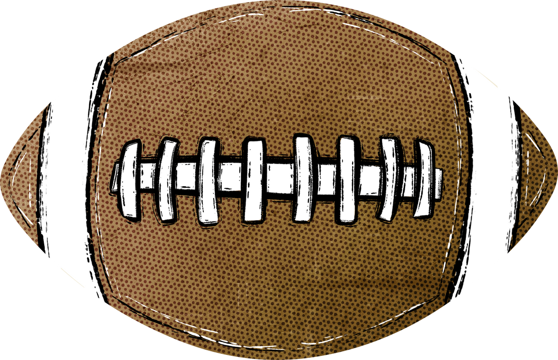 Football Door Hanger, wood sign, DCO-W-01190-DH, 22" Door Hanger