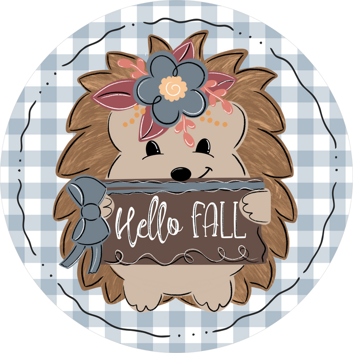 Fall Sign, Hello Fall, DECOE-5322-DH, 18" Door Hanger