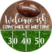 Football Sign, Welcome-ish, DECOE-5324, Sign For Wreath, 10" Metal Sign