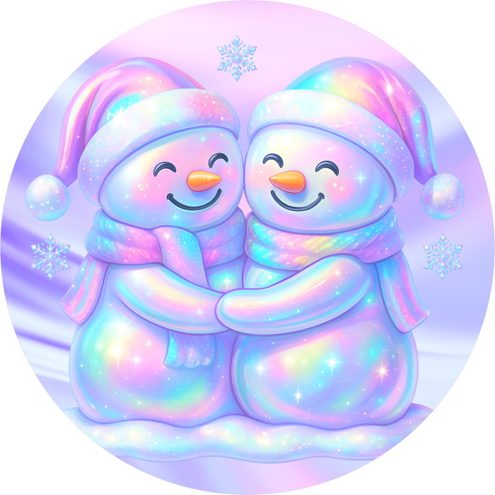 Snowman Sign, Iridescent Color, DECOE-5326-DH, 18" Door Hanger