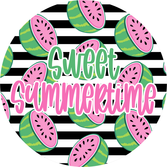 Summer Sign, Watermelon Sign, DECOE-5332-D, Sign For Wreath, 10" Wood Sign