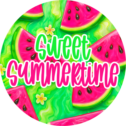 Summer Sign, Watermelon Sign, DECOE-5333-D, Sign For Wreath, 10" Wood Sign