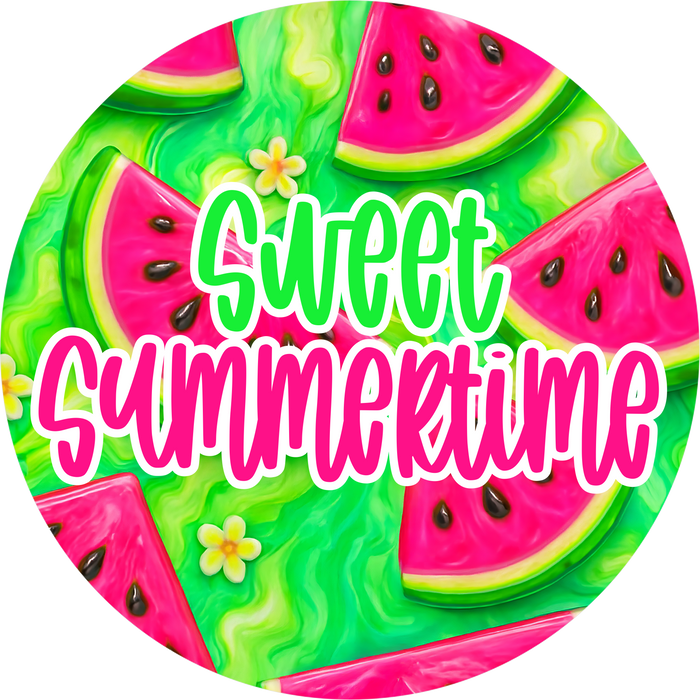 Summer Sign, Watermelon Sign, DECOE-5333-D, Sign For Wreath, 10" Wood Sign