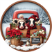 Christmas Sign, Cow Sign, DECOE-5341-DH, 18" Door Hanger