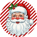Christmas Sign, Santa Sign, DECOE-5348, Sign For Wreath, 10" Metal Sign