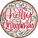 Christmas Sign, Merry Christmas, DECOE-5350, Sign For Wreath, 10" Metal Sign