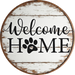 Dog Sign, Welcome Sign, DECOE-5351, Sign For Wreath, 10" Metal Sign