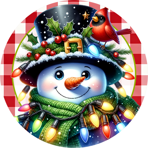 Snowman Sign, DECOE-5361, Sign For Wreath, 10" Metal Sign