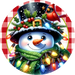 Snowman Sign, DECOE-5361, Sign For Wreath, 10" Metal Sign