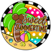 Summer Sign, Flower Sign, DECOE-5377-DH, Sign For Door, 18" Door Hanger