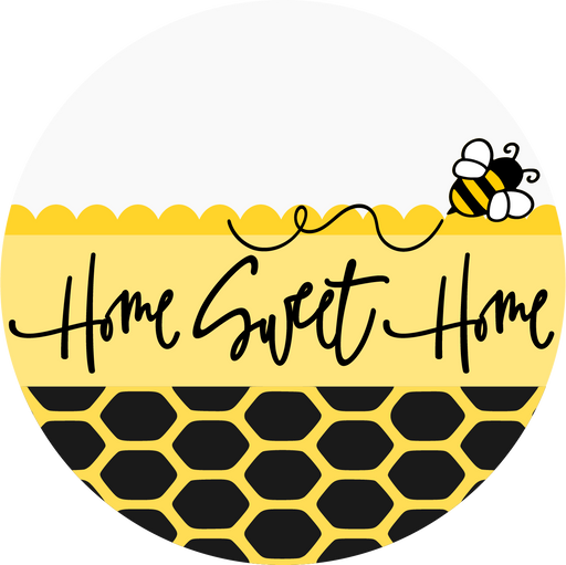 Bee Sign, Home Sweet Home Sign, DECOE-5397-DH, Sign For Door, 18" Door Hanger