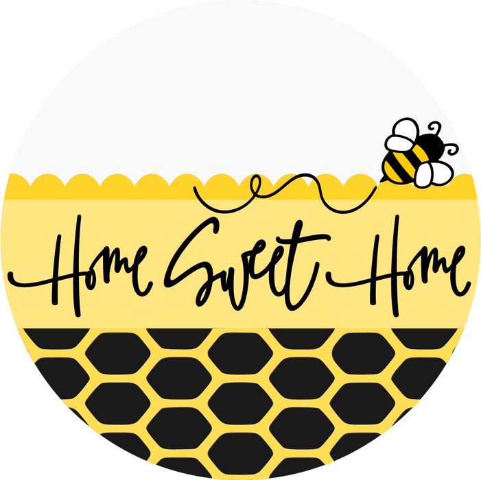 Bee Sign, Home Sweet Home Sign, DECOE-5397-DH, Sign For Door, 18" Door Hanger