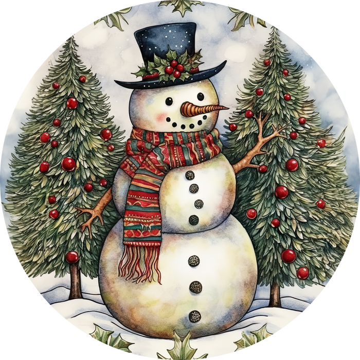 Snoman Sign, Winter Sign, DECOE-5402-DH, Sign For Door, 18" Door Hanger