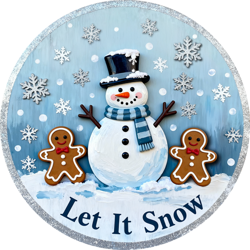 Snoman Sign, Winter Sign, DECOE-5404-DH, Sign For Door, 18" Door Hanger