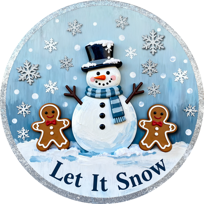 Snoman Sign, Winter Sign, DECOE-5404-DH, Sign For Door, 18" Door Hanger