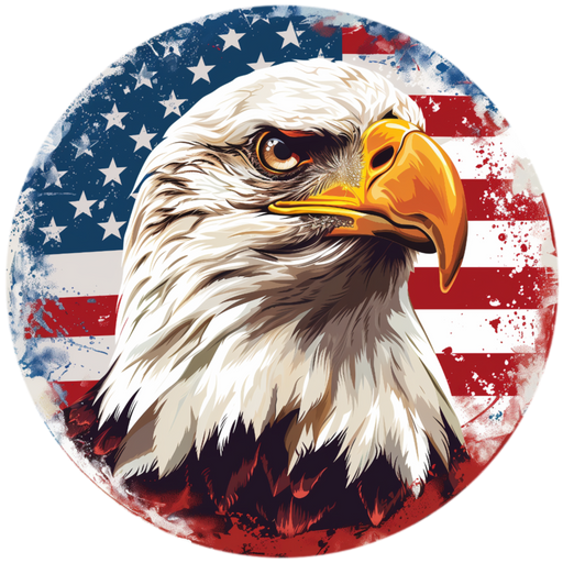 Patriotic Sign, Eagle Sign, DECOE-5405-DH, Sign For Door, 18" Door Hanger