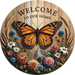Butterfly Sign, Welcome Sign, DECOE-5407-DH, Sign For Door, 18" Door Hanger