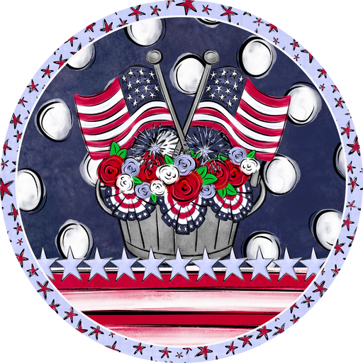 Patriotic Sign, USA Sign, DECOE-5410-DH, Sign For Door, 18" Door Hanger