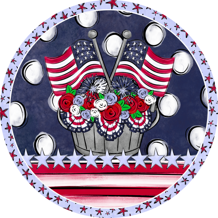 Patriotic Sign, USA Sign, DECOE-5410-DH, Sign For Door, 18" Door Hanger