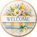Welcome Magnolia Sign, DECOE-5438-D, Sign For Wreath, 10" Wood Sign