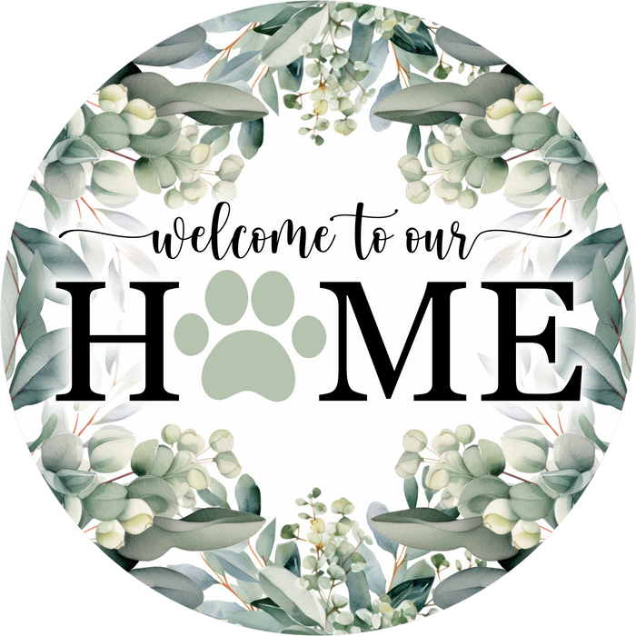 Blue and Yellow Welcome Sign,, DECOE-5422-DH, Sign For Wreath, 18" Door Hanger
