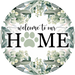 Blue and Yellow Welcome Sign,, DECOE-5422-DH, Sign For Wreath, 18" Door Hanger