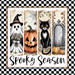 Spooky Season Sign, Halloween Sign, DECOE-5456, Sign For Wreath, 10x10" Metal Sign