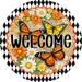 Birds Welcome Sign, DECOE-5423-DH, Sign For Wreath, 18" Door Hanger