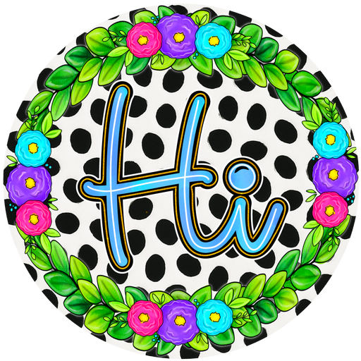 Hi Sign, DECOE-5476-DH, Sign For Wreath, 18" Door Hanger