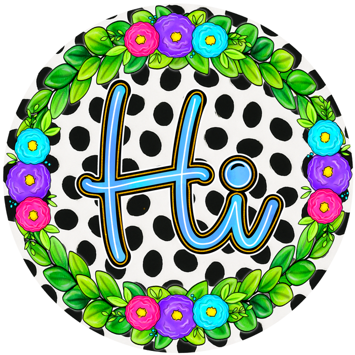 Hi Sign, DECOE-5476-DH, Sign For Wreath, 18" Door Hanger