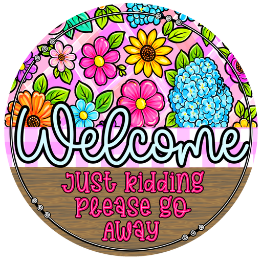 Welcome Sign, DECOE-5477-DH, Sign For Wreath, 18" Door Hanger