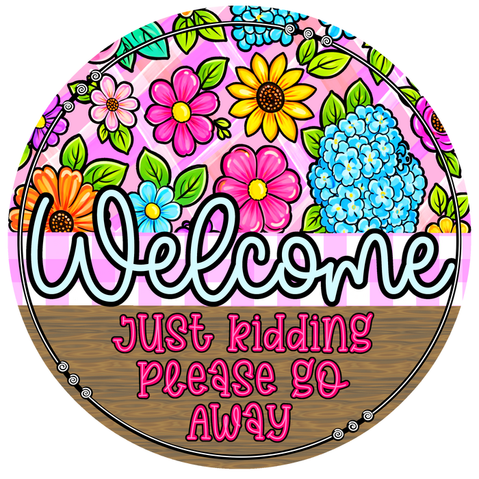 Welcome Sign, DECOE-5477-DH, Sign For Wreath, 18" Door Hanger