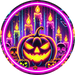 Neon Halloween Sign, DECOE-5479-DH, Sign For Wreath, 18" Door Hanger