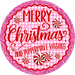 Merry Christmas, Pink Peppermint, DECOE-5484-DH, Sign For Wreath, 18" Door Hanger