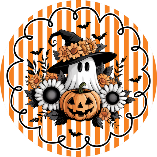 Falloween Welcome Sign, DECOE-5486-DH, Sign For Wreath, 18" Door Hanger