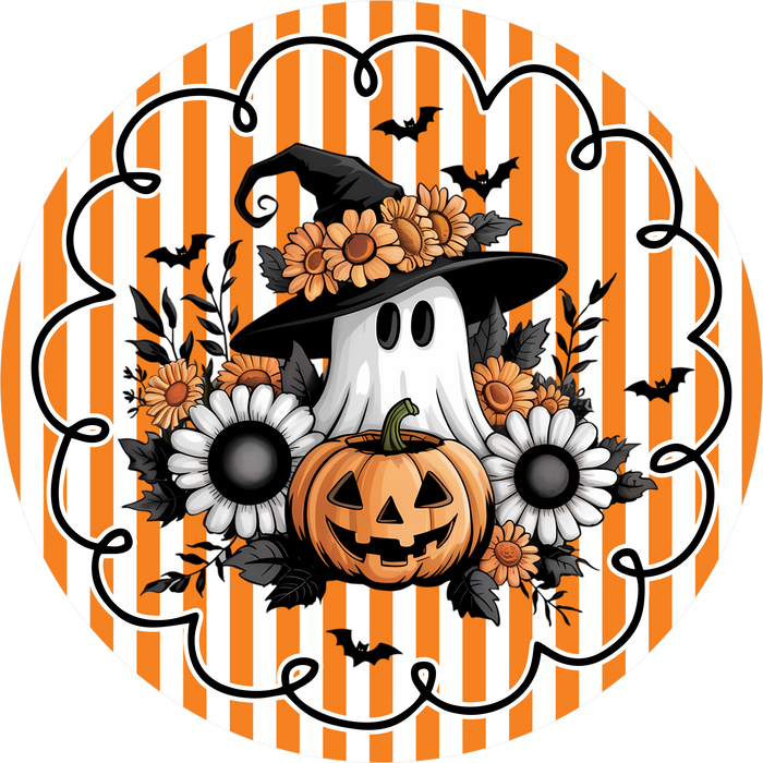Falloween Welcome Sign, DECOE-5486-DH, Sign For Wreath, 18" Door Hanger