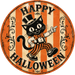 Vintage Cat Halloween Sign, DECOE-5488-DH, Sign For Wreath, 18" Door Hanger