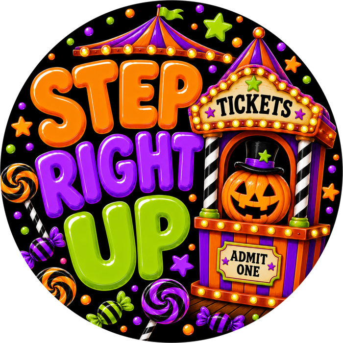 Halloween Carnival Sign, DECOE-5492-DH, Sign For Wreath, 18" Door Hanger