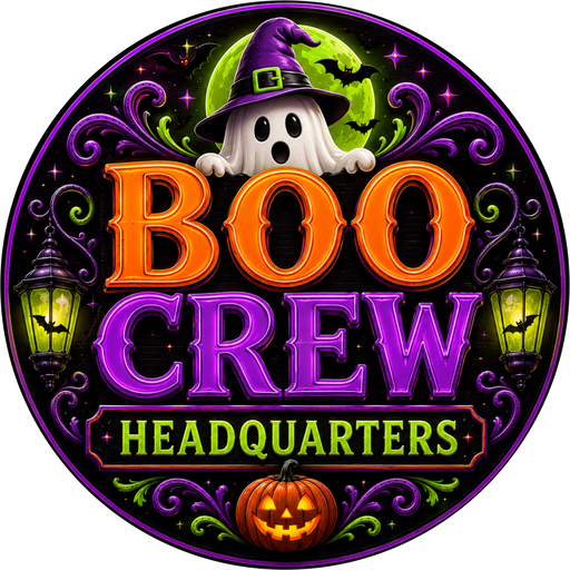 Boo Crew, Halloween Sign, DECOE-5498-DH, Sign For Wreath, 18" Door Hanger