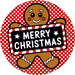 Merry Christmas, Gingerbread Sign, DECOE-5502-DH, Sign For Wreath, 18" Door Hanger