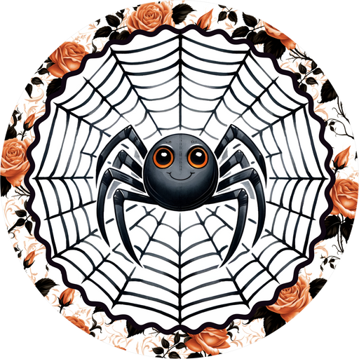 Halloween Sign, Spider Sign, DECOE-5505-DH, Sign For Wreath, 18" Door Hanger