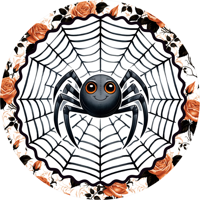 Halloween Sign, Spider Sign, DECOE-5505-DH, Sign For Wreath, 18" Door Hanger