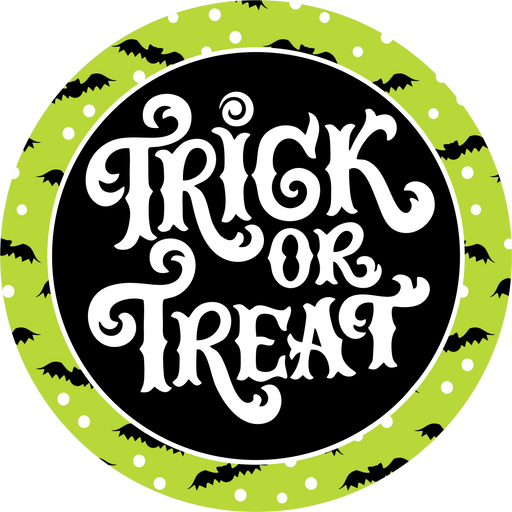 Trick or Treat Sign, Halloween Sign, DECOE-5515-DH, Sign For Wreath, 18" Door Hanger