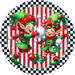 Christmas Sign, Christmas Elves, DECOE-5518-DH, Sign For Wreath, 18" Door Hanger