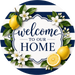 Welcome Sign, Lemon Sign, DECOE-5521-DH, Sign For Wreath, 18" Door Hanger