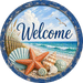 Beach Sign, Welcome Sign, DECOE-5526-DH, Sign For Wreath, 18" Door Hanger