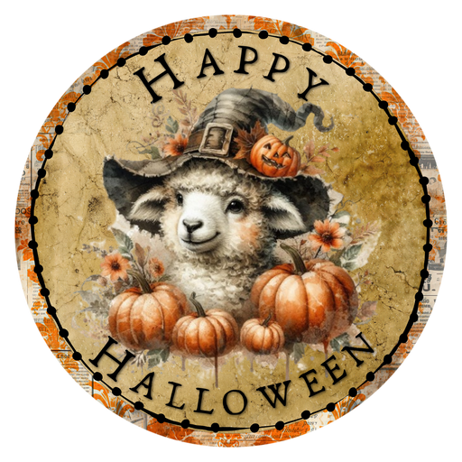 Sheep Sign, Halloween Sign, DECOE-5530-DH, Sign For Wreath, 18" Door Hanger