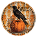 Crow Sign, Halloween Sign, DECOE-5531-DH, Sign For Wreath, 18" Door Hanger