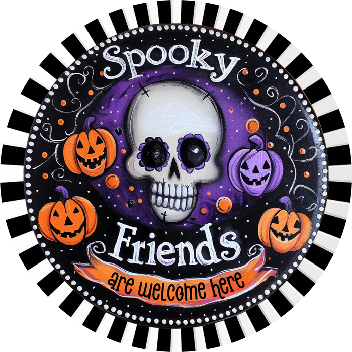 Spooky Friends, Halloween Sign, DECOE-5532-DH, Sign For Wreath, 18" Door Hanger